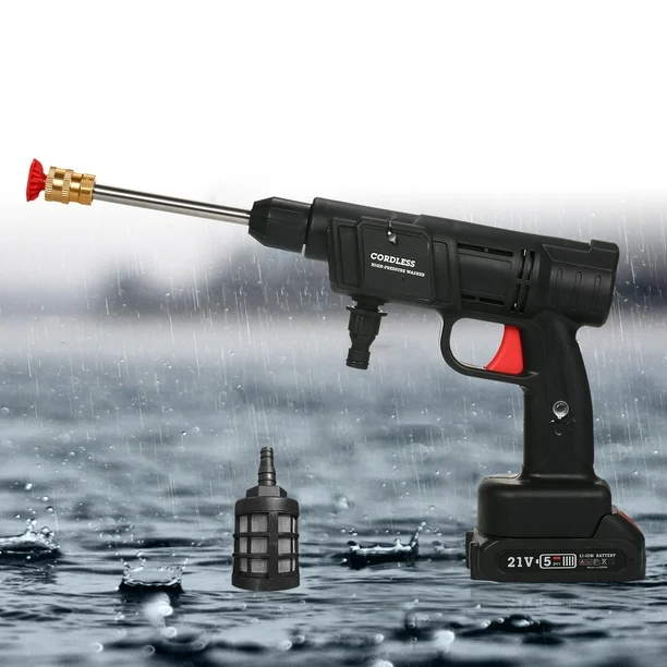 🚿 [Paga en Casa] Hidrolavadora Portátil 98V con 2 Baterías