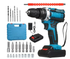 Taladro Inalámbrico 48W Mod. 77 Azul con Herramientas